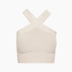 Aritzia Babaton Sculpt Knit Criss Cross Cropped Tank